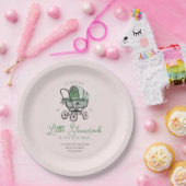 ピンクラッキーリトルシャームロックSt patricksベビーシャワー ペーパープレート (パーティー)