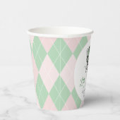 ピンクラッキーリトルシャームロックSt patricksベビーシャワー 紙コップ (右)