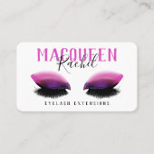 ピンクラッシュアイシャドウグリッターまつ毛メイクアップ 名刺 (正面)