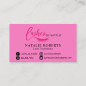 ピンクラッシュロゴアイラッシュエクステンションサロンロイヤリティ ロイヤリティカード (裏面)