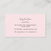 ピンクラッシュ美しいサロンシンプル名刺 名刺 (裏面)