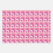 ピンクラップ紙フラットシートセット3 ラッピングペーパーシート (正面3)