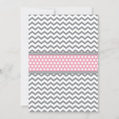 ピンクラディバグベビーシャワー招待状 招待状 (裏面)