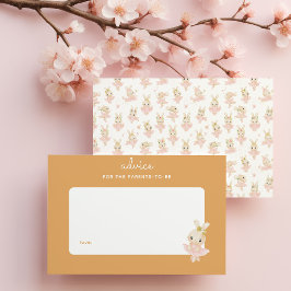 ピンクラビットバレリナベイビーシャワーペアレントアドバイス ノートカード