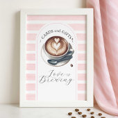 ピンクラブが醸造ブライダルシャワーカードとギフト ポスター