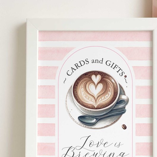 ピンクラブが醸造ブライダルシャワーカードとギフト ポスター