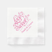 ピンクラブは甘いお菓子デザートビュッフェ結婚ーズ 縁ありカクテルナプキン (正面)