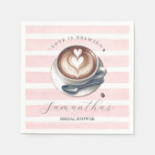 ピンクラブは醸造ブライダルシャワー スタンダードカクテルナプキン (正面)