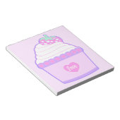 ピンクラブカップケーキメモ帳 ノートパッド (アングル)