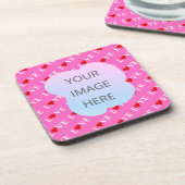 ピンクラブスタイリッシュハート コースター (左側)