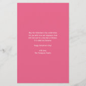 ピンクラブタイポグラフィフォトハッピーバレンタインデー (裏面)