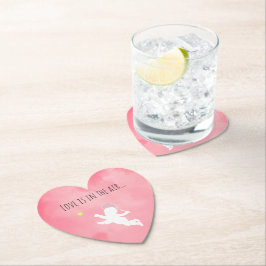 ピンクラブテニスキューピッド ペーパーコースター