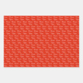 ピンクラブハートカスタムフクロウ ラッピングペーパーシート (正面2)