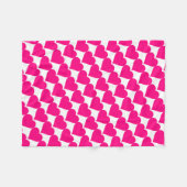 ピンクラブハートシェイプ フリースブランケット (正面(横))