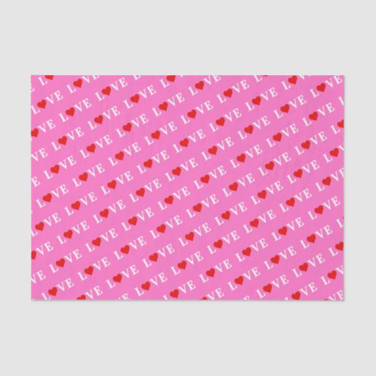 ピンクラブハートシエレガントック 薄葉紙 (正面)