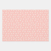 ピンクラブハートパターンバレンタインデー ラッピングペーパーシート (正面2)