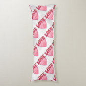 ピンクラブハートパターン ボディピロー (正面縦)