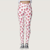 ピンクラブハートパターン レギンス (正面)
