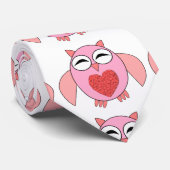 ピンクラブハートフクロウタイ ネクタイ (ロール)