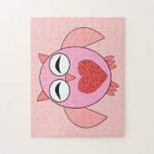 ピンクラブハートフクロウパズル ジグソーパズル (縦)