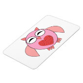 ピンクラブハートフクロウ磁石 マグネット (左側)