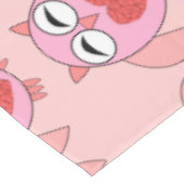 ピンクラブハートフクロウ テーブルクロス (アングル)