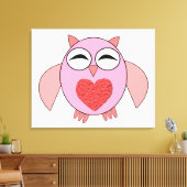 ピンクラブハートフクロムキャンバス印刷 キャンバスプリント (インサイチュ (リビング))