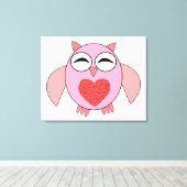 ピンクラブハートフクロムキャンバス印刷 キャンバスプリント (インサイチュ (ウッドフロア))