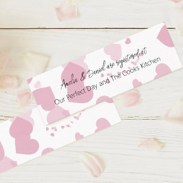 ピンクラブハートブライダルレジストリの挿入 ロイヤリティカード