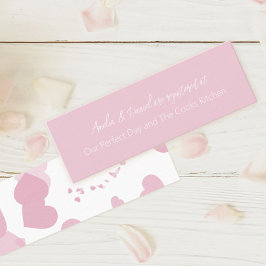 ピンクラブハートブライダルレジストリの挿入 ロイヤリティカード