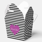 ピンクラブハートブラック&ホワイトストライプのパターン名 フェイバーボックス (オープン)