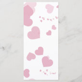 ピンクラブハートメニューカード メニュー (裏面)