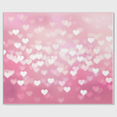 ピンクラブハートラッピング紙 ラッピングペーパー (フラット)