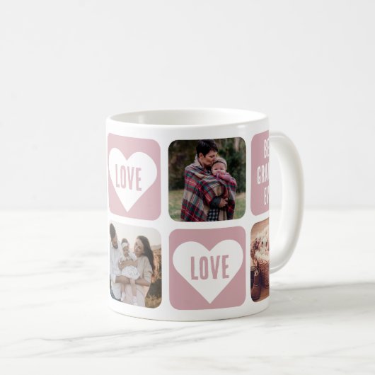 ピンクラブハート写最高の真おばあちゃんエバーマグ コーヒーマグカップ (正面右)