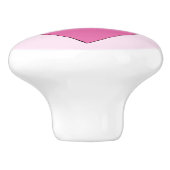 ピンクラブハート セラミックノブ (側面)