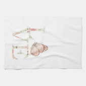 ピンクラブバタフライフローラ キッチンタオル (横)