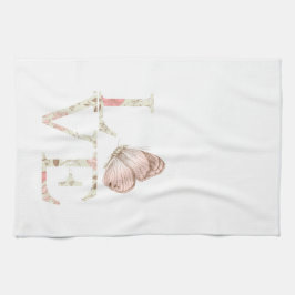 ピンクラブバタフライフローラ キッチンタオル