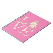 ピンクラブバタフライフローラ ノートブック (左側)