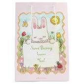 ピンクラブバニー抱き枕 ミディアムペーパーバッグ (裏面)