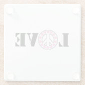 ピンクラブピースハート ガラスコースター (裏面)