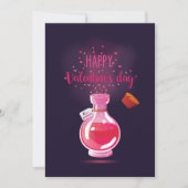 ピンクラブボトルハッピーバレンタインデーカード シーズンカード (正面)