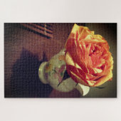 ピンクラブリラックスバラの自己ジグ気にソーパズル ジグソーパズル (横)