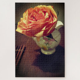 ピンクラブリラックスバラの自己ジグ気にソーパズル ジグソーパズル