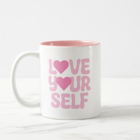 ピンクラブ引用文 ツートーンマグカップ (左)