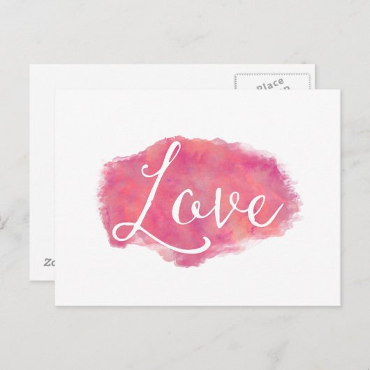 ピンクラブ感動的ウォーター引用文 ポストカード (正面/裏面)