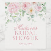 ピンクラブ開花フローラアジサイブライダルシャワー ワインラベル (シングルラベル)