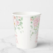 ピンクラブ開花フローラアジサイブライダルシャワー 紙コップ (右)