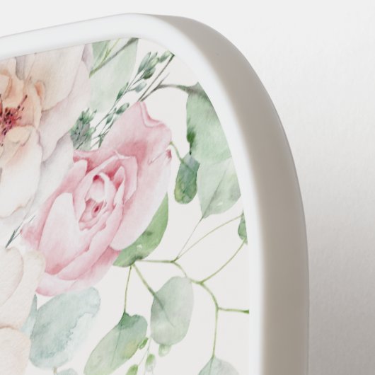 ピンクラブ開花フローラアジサイ結婚式の引き出物 ピックルボールラケット (左詳細)