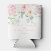 ピンクラブ開花フローラアジサイ結婚式の引き出物 缶クーラー (裏面)