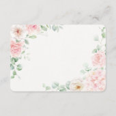 ピンクラブ開花フローラブライダルシャワーレジストリ エンクロージャーカード (裏面)